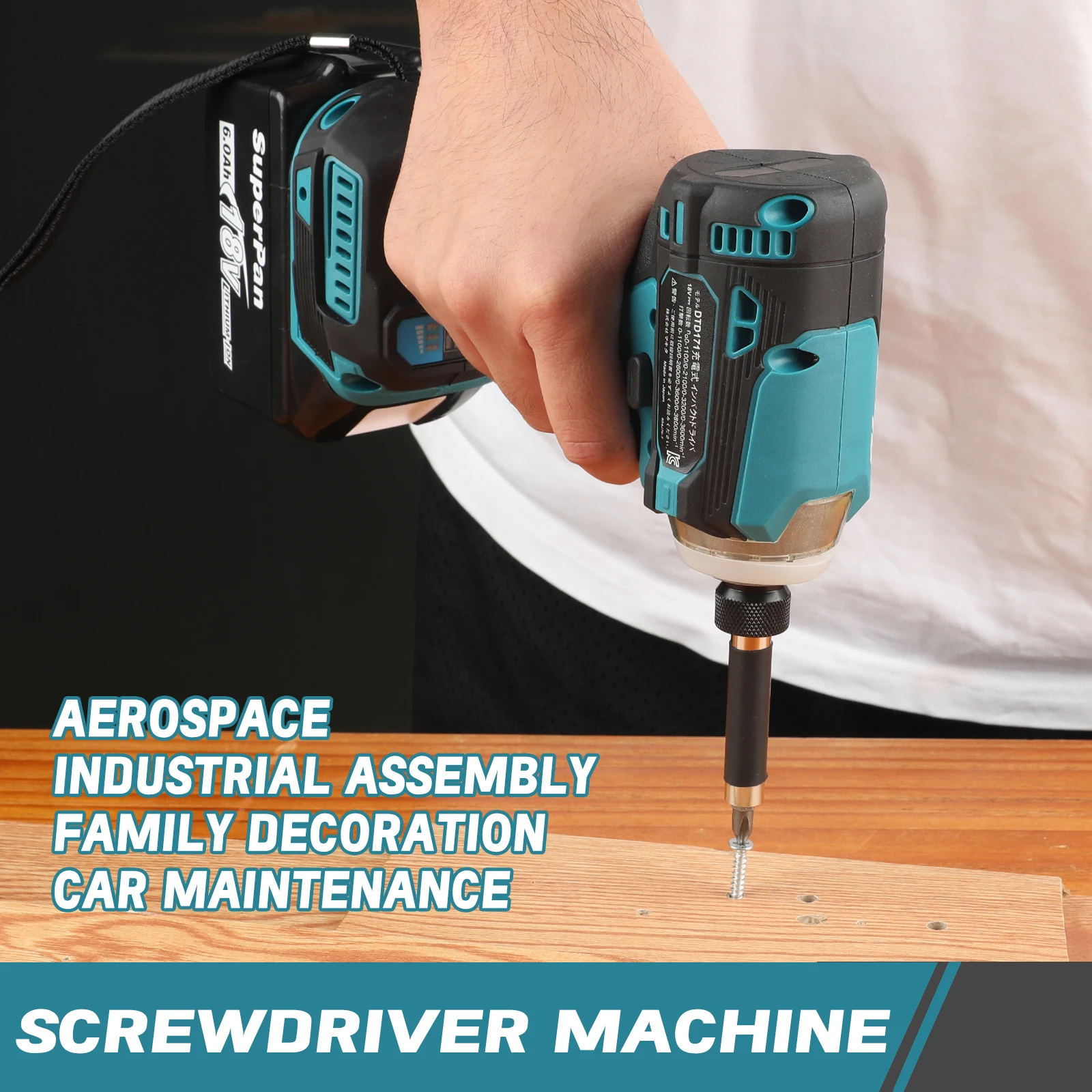 

Ударный шуруповерт SuperPan SP171 с регулируемой скоростью, профессиональный, бесщеточный, аккумуляторный, для батарей Makita 18В