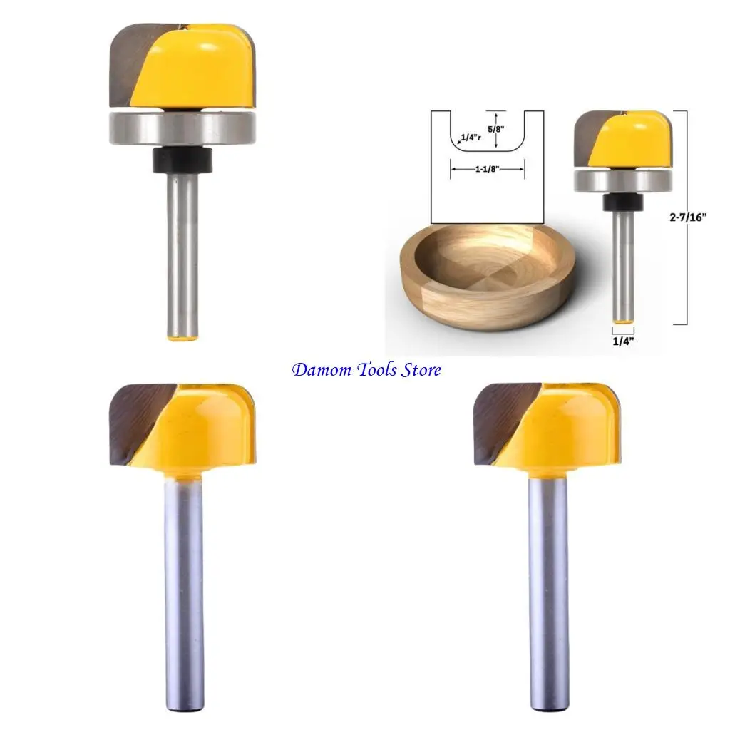 

57BE 1/4-дюймовая фреза с хвостовиком и лотком Фреза с круглым носом для деревообработки