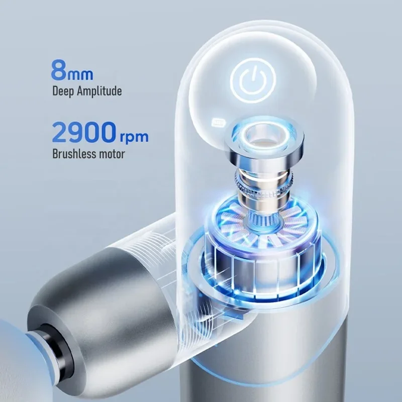 عالية الجودة شاشة تعمل باللمس سبائك الألومنيوم قذيفة معدنية العضلات تدليك صغير قرع مدلك الشحن السريع