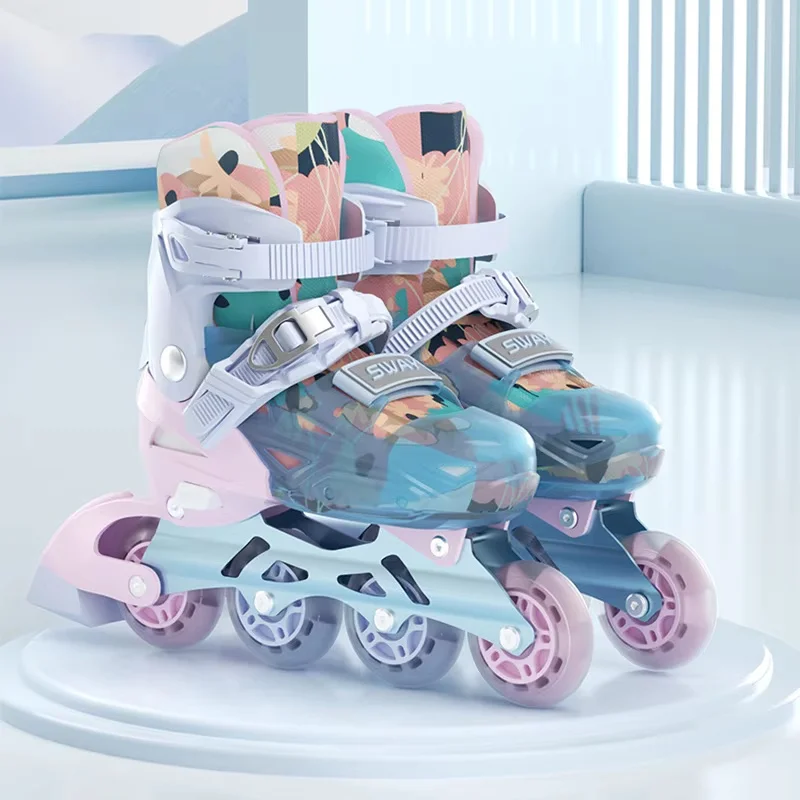 1. Size 26-41 Adjustable Rollerblade Sneakers with 4 Flashing Wheels, Outdoor Inline Skating Shoes for Men, Women, Boys, Girls