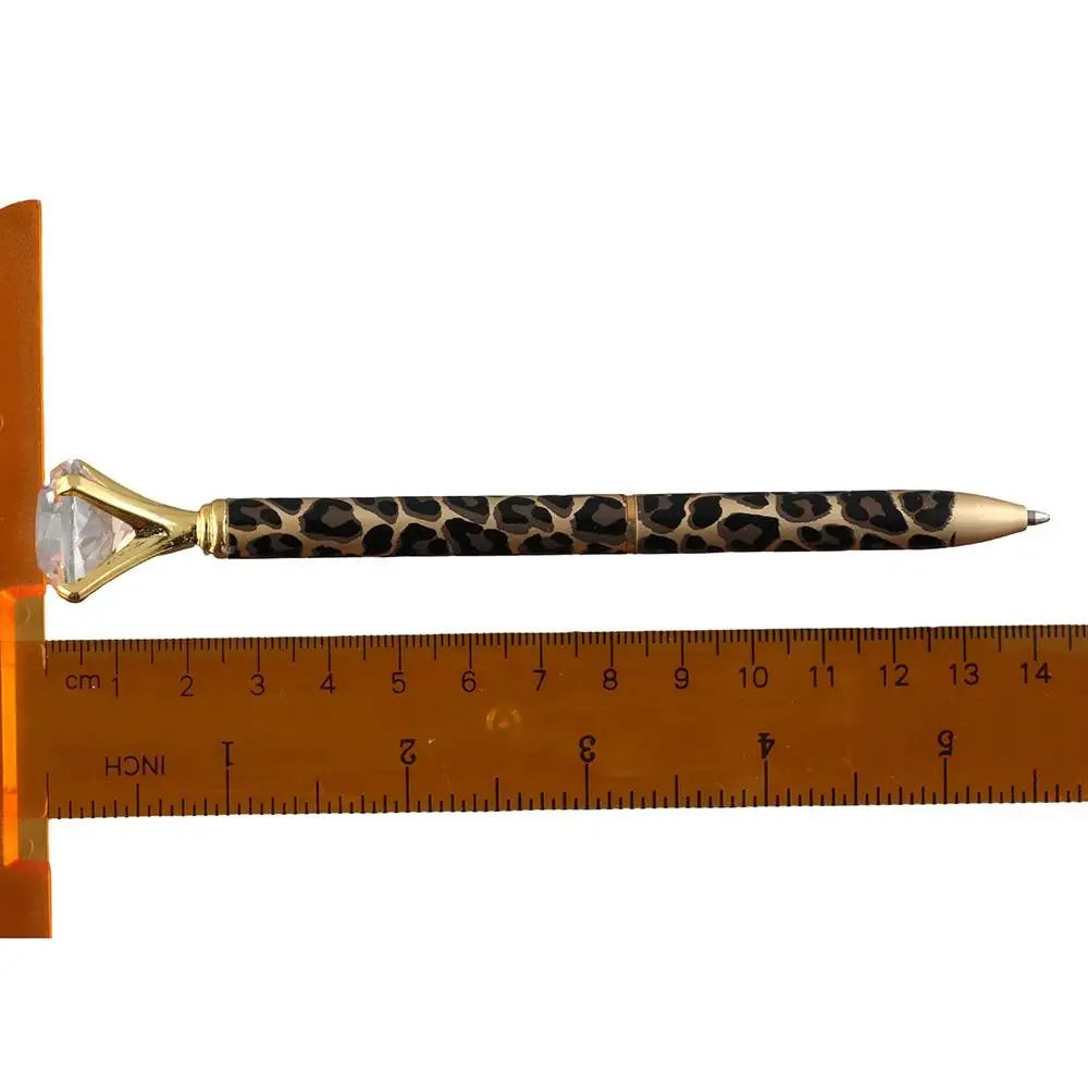 

Блестящие ручки с кристаллами и бриллиантами, леопардовые металлические шариковые ручки, женские ручки среднего размера