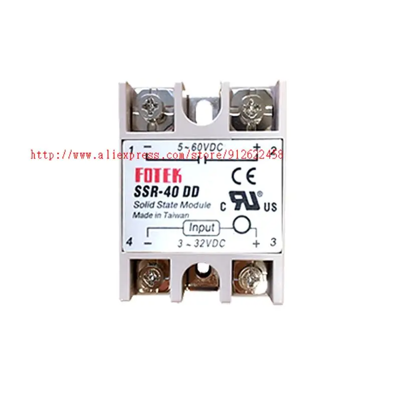 10 pcs SSR-40DD  Single-Phase Solid State Relay 40A DC control DC SSR40DD