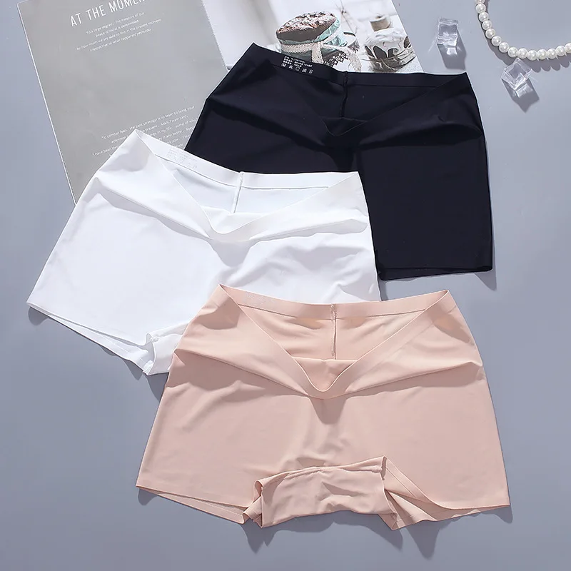 Женские трусики, шелковые боксеры, женские однотонные боксеры для женщин, M-XL, женское нижнее белье, мягкое женское нижнее белье, защитные брюки, Прямая доставка