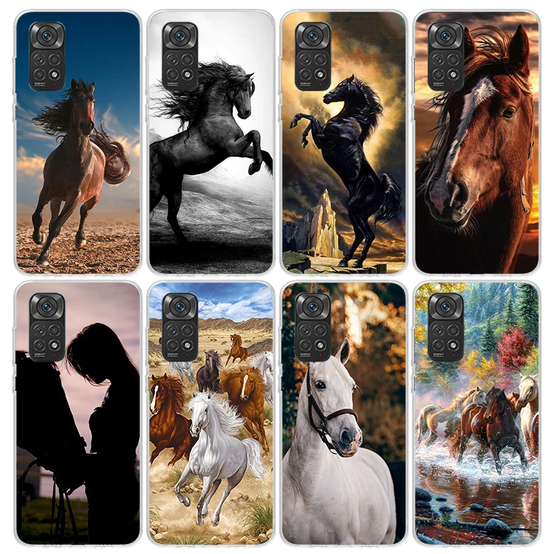 Horse Great Beauty Galloping Phone Case for Xiaomi Redmi Note 13 12S 12 11S 11 11E 11T 10S 10 Pro Plus 9 9S 8 8T 7 5G Soft Cover