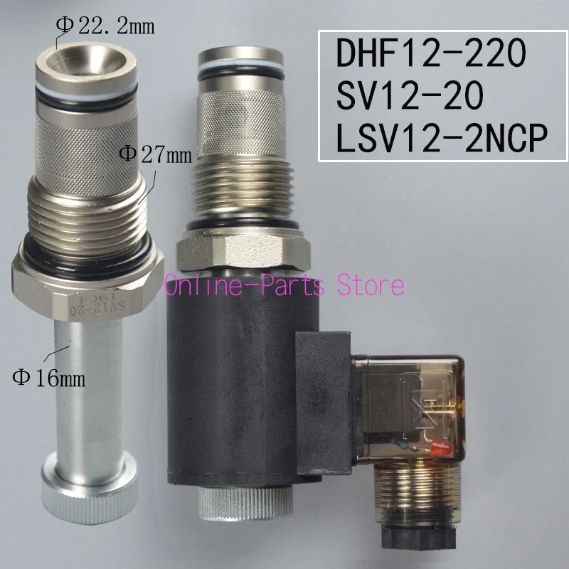 Two Position Normally Closed Thread Plug-in Electromagnetic Hydraulic Valve DHF12-220 SV12-20 LSV12-2NCP