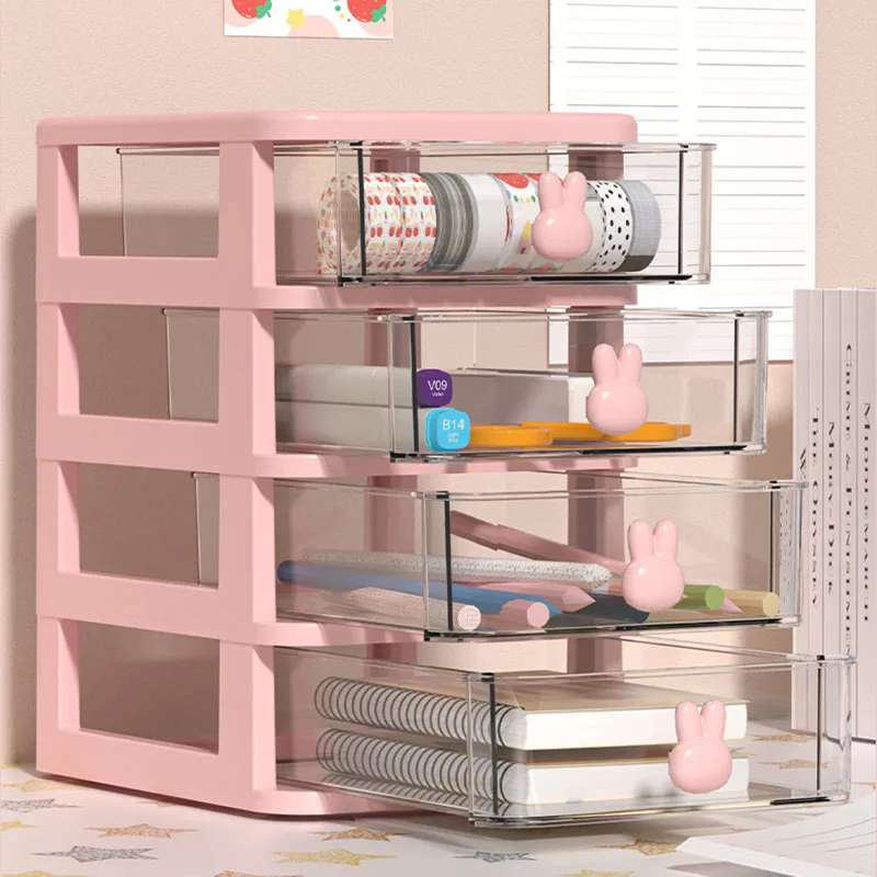 Transparenter Stapelbarer Schubladenorganizer - Mehrschichtige PP-Aufbewahrungsbox Modulares Desktop-System für Büro/Schönheitsprodukte (2-5 Ebenen) – Detail 9