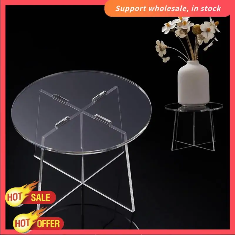 

RISE-Acrylic Planter Stand For Indoor Plant Desktop Round Plant Flower Pots Display Holder Shelf Outdoor Plant Stand