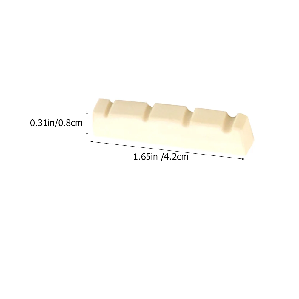 5 قطعة 4-سلسلة مشقوق المكسرات مسطحة القاع استبدال للكهرباء الصوتية وتر غيتار الجوز ترقية الحفاظ على أجزاء الغيتار