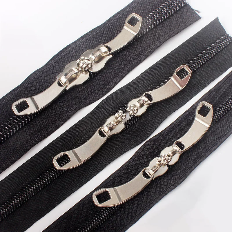 1/2Pair Zipper Puller 5# 8# 10# Metal Zipper Slider Head DIY Clothes Bag Suitcase Accessories For Zip Repair Kits