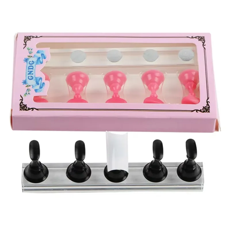 5pcs/box Chess Magnetic Nail Armrest Nail Tips Display Practice Stand Home DIY Acrylic Nail Art Holder Manicure Tools