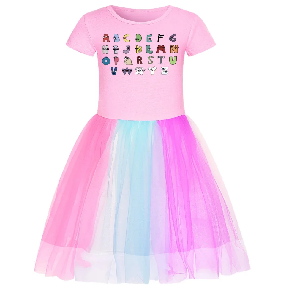 Children Kids Vestidos Robe Fille Girls Fancy Dress Girls Princess Alphabet lore Dress Halloween Costume Birthday Party Clothing