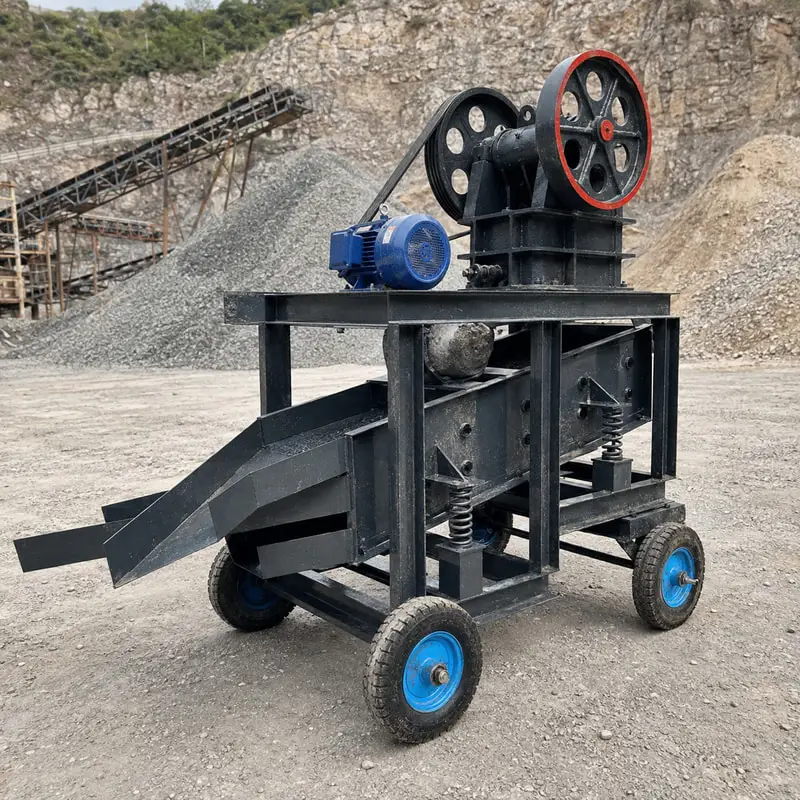 Rock Crushing Machine for Mining Ore Processing Customized Low Maintenance Portable Jaw Crusher for Asphalt Aggregate Supply