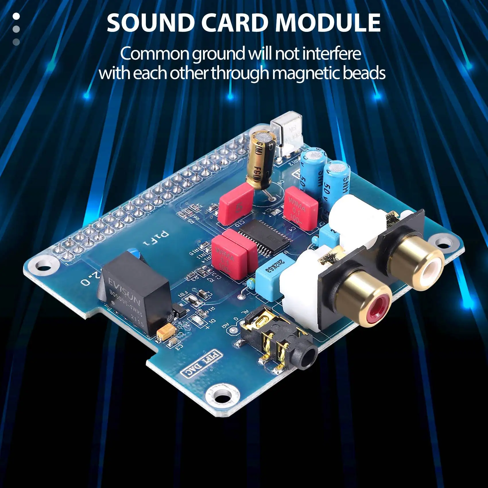 AB53 PIFI Digi + HIFI وحدة بطاقة الصوت وحدة I2S واجهة لـ 3 2 موديل B B + بطاقة الصوت الرقمية لوحة Pinboard V2.0 SC08