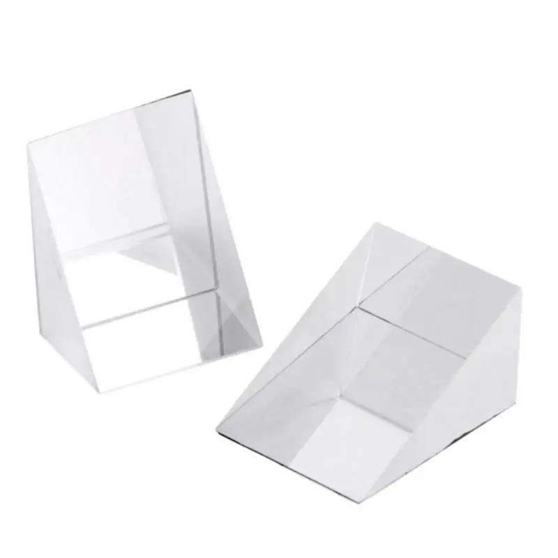 Optical Triangular Prism 10*10*10mm Right Angle Internal Reflection Prisms Mirror Reflective Surface Experiment