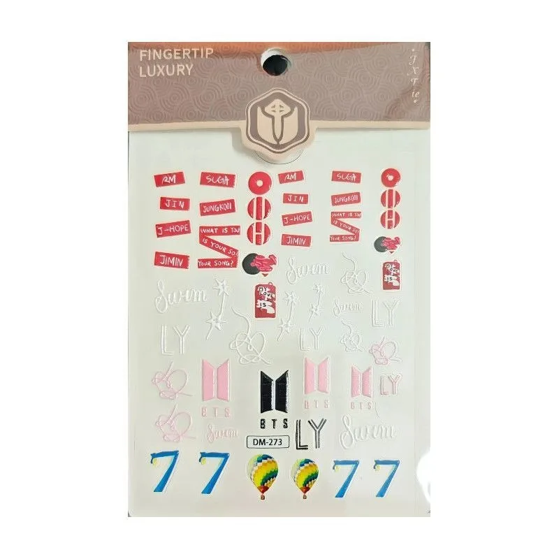 BT21 Chimmy Cooky Koya Nagelaufkleber Hochwertige Anime-Cartoon-Drucke Kreative Vollmotiv-Elemente Mädchenhafte Fan-Unterstützung Nagelsticker – Detail 3