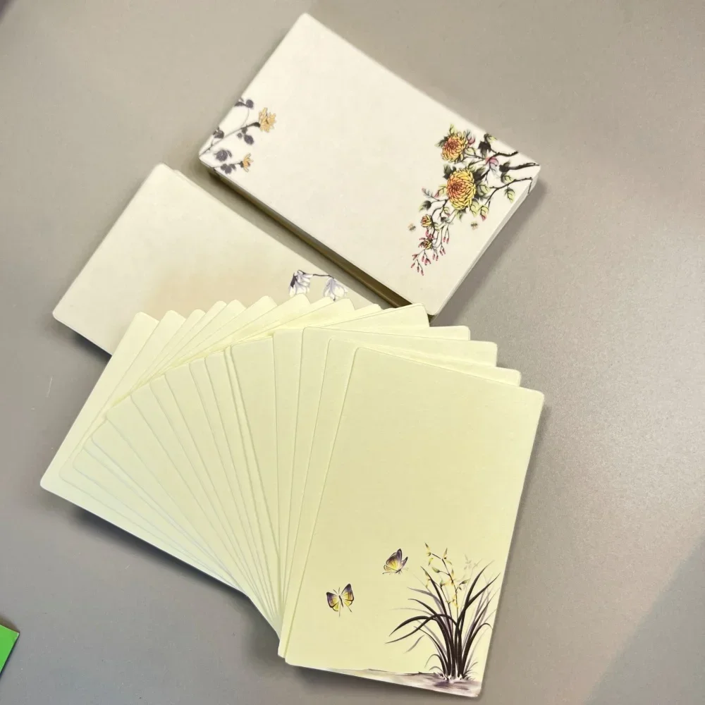 20Pcs Thick Blank Card For Book Business Cards For Message And Book Name Blank Cards For Chinese Style Study Card Message Cards