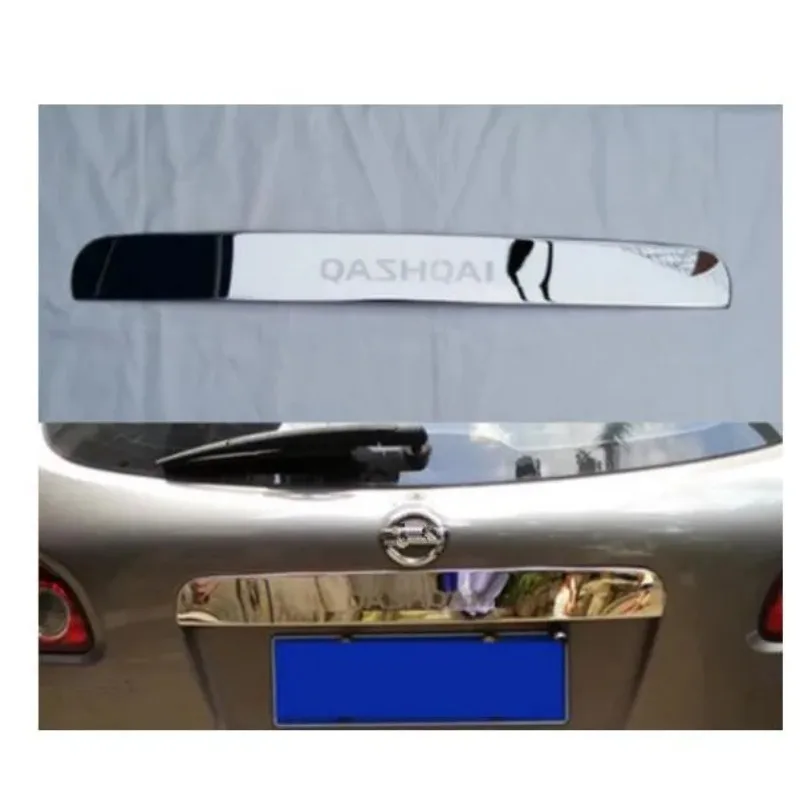 Stainless Steel Car Rear Trunk Tail Licence Plate Trim Cover Strip Fit For Nissan Qashqai +2 2007 2008 2009 2010 2011 2012 2013