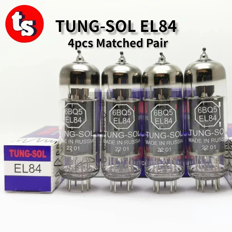 TUNG-SOL EL84 Electron Tube Replaces EL84 6BQ5 6P14 12AU7 6189 ECC802S CV4003 Precision Amplifier for Vacuum Tube Matched Quad