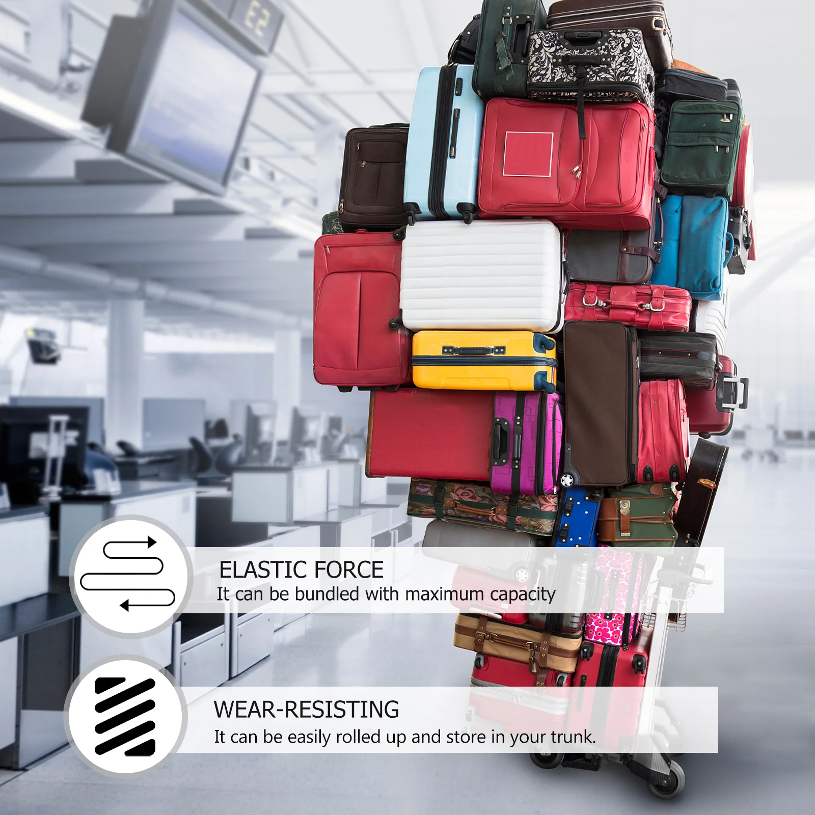 

Cargo Ratchet Strap for Lashing Tie down Luggage Straps Heavy Duty Cam Tightening Buckle