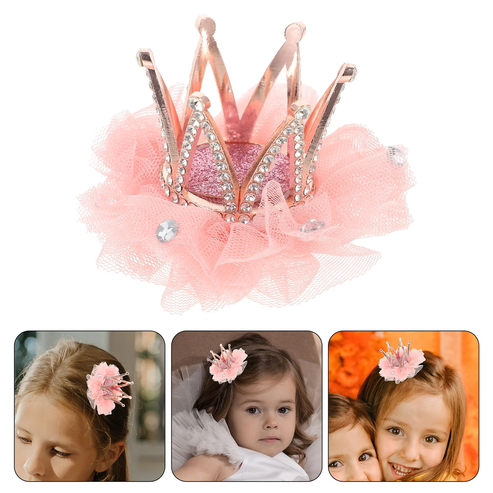 

Заколки для волос с короной, заколка для челки со стразами для девочек и детей, прочный материал, простой в использовании, подарок для путешествий, аксессуары премиум-класса