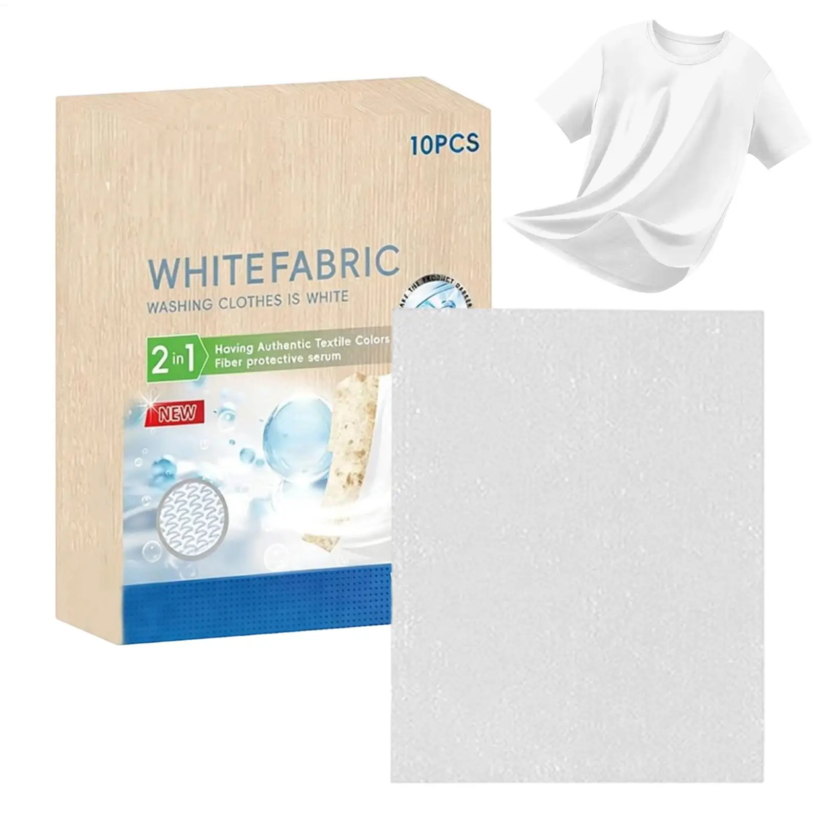 Fabric Color Restoration Dye 10 Sheets Portable White Refreshing Dye Washing Dyeing Agent For Clothes Bed Sheet Linen Cotton