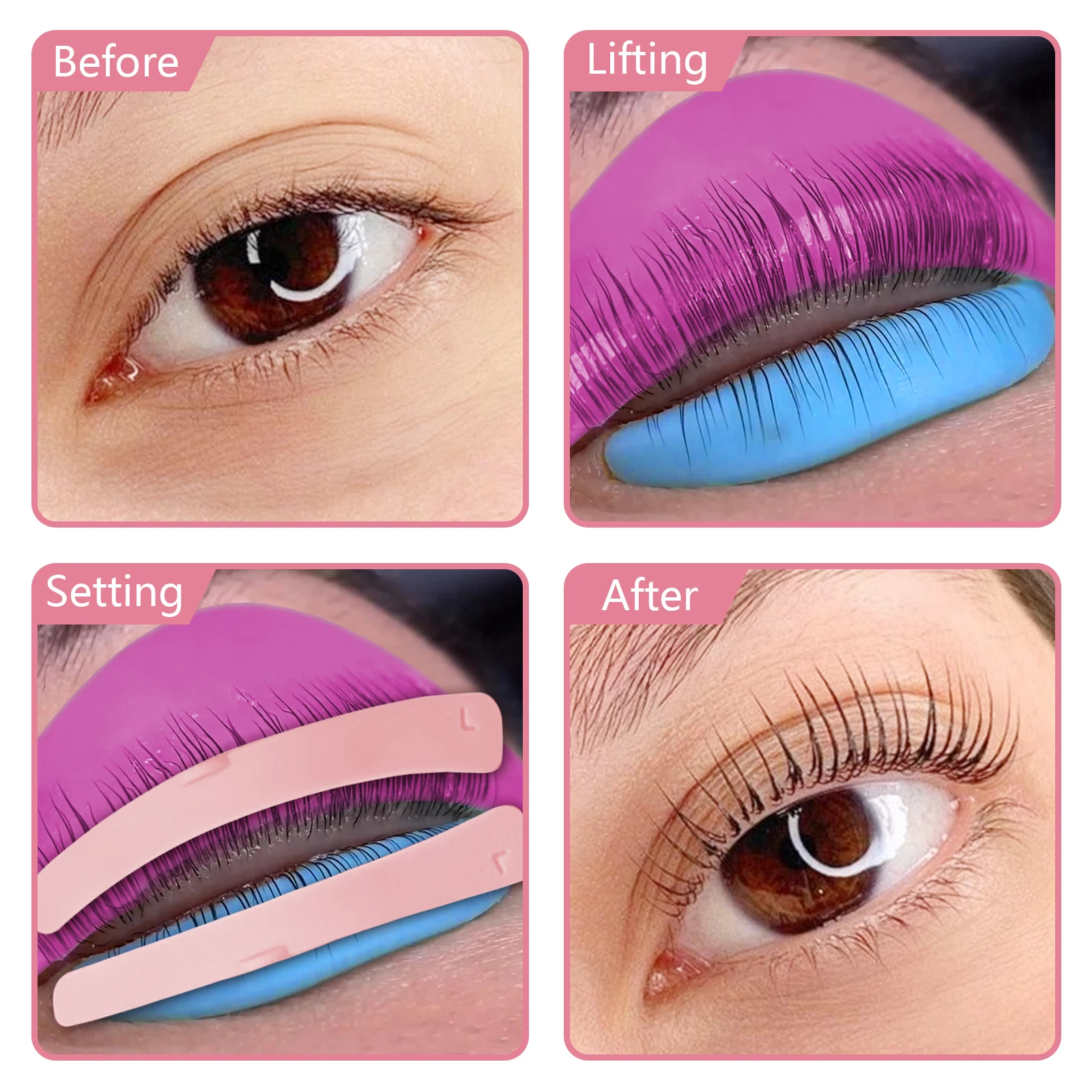 Libeauty 7 Paar Silikon Wimpern Dauerwelle Stange Lash Lift Pads Wimpern Curler Zubehör Wimpern Curling Eisen Make-Up-Tools