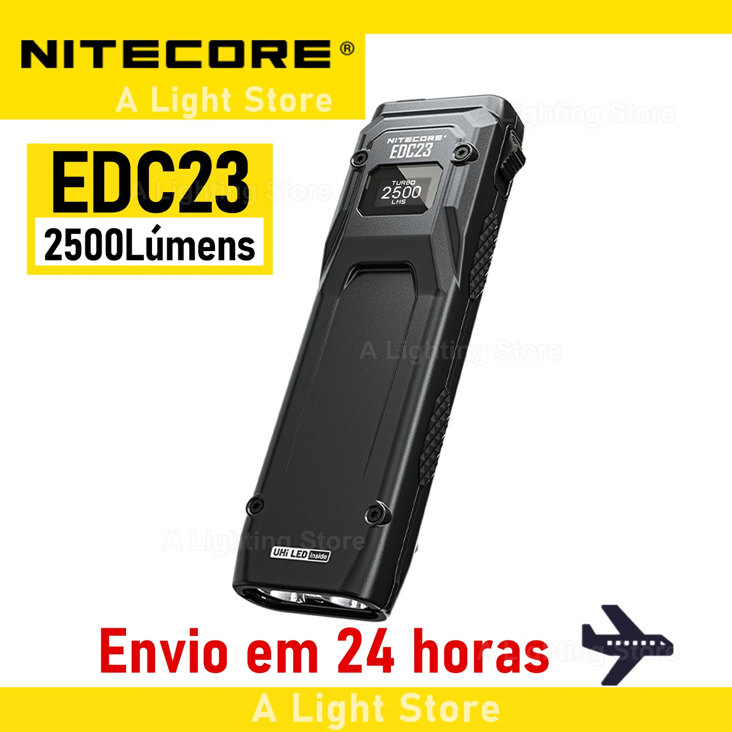 NITECORE EDC23 Tactical Flashight 2500LM Repair workinglight porket light Emergency flashlight Protable Outdoor Camping Climbing