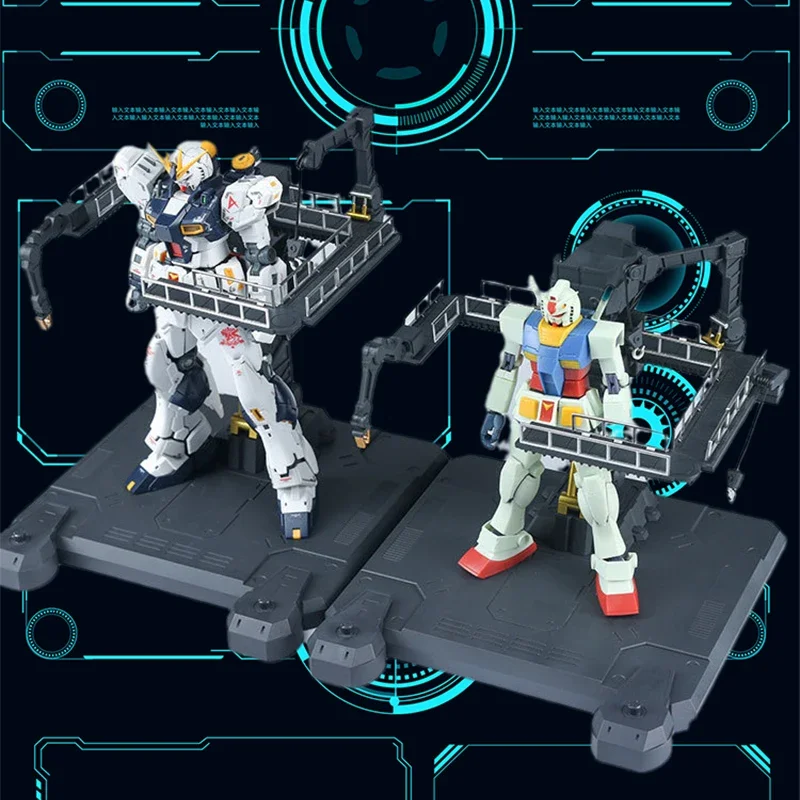 Gundam Model Kit Anime Figure 1/144 Universal Platform Hangar Garage Gundam Stand Showcase Anime Action Figure Toys for Children