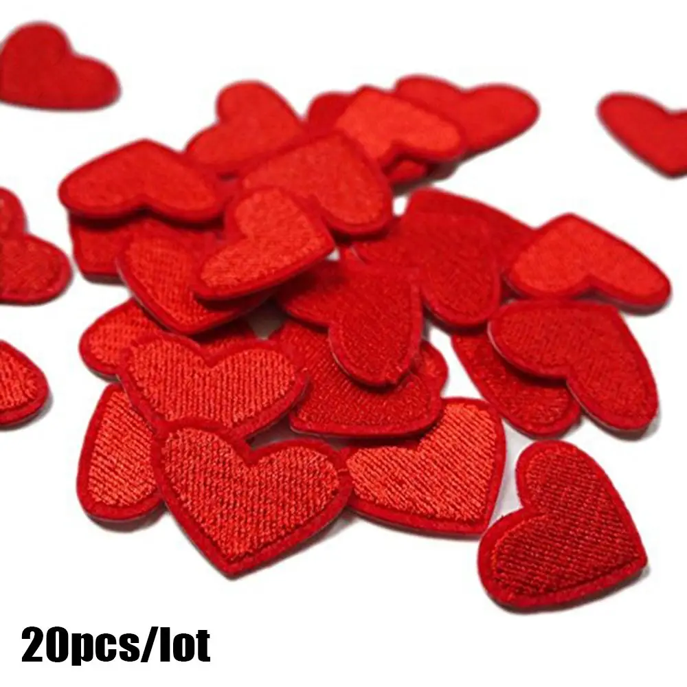 

20pcs/lot DIY Love Heart Patches Clothes Sticker Appliques Badge