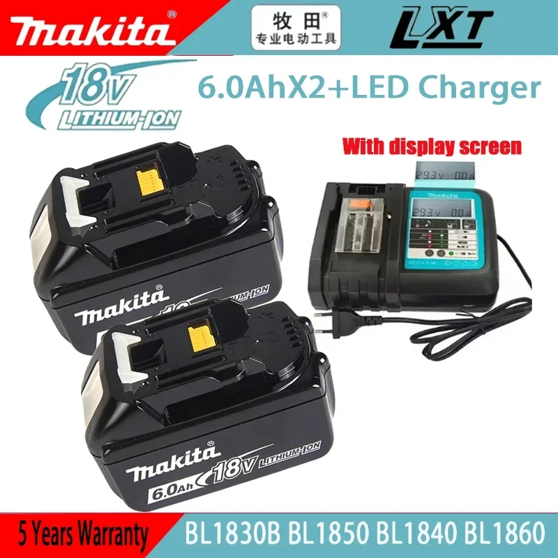 100% original Makita 18V 5.0Ah Rechargeable Battery ,For Makita BL1830 BL1830B BL1840 BL1840B BL1850 BL1850B Power Tools Battery