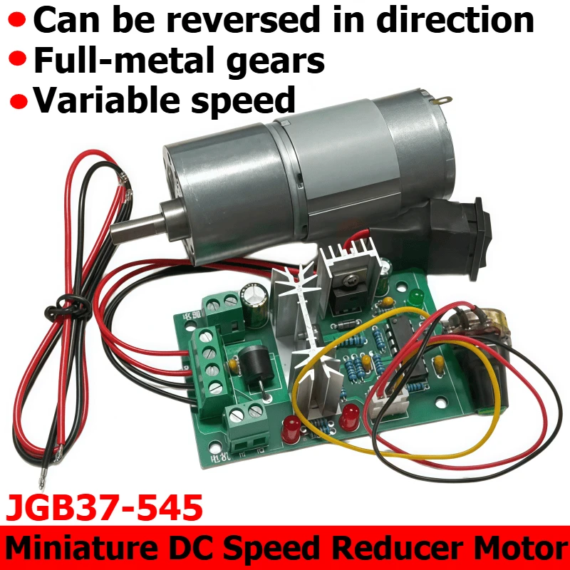 JGB37-545 Intelligent Miniature Vehicle with Speed Regulator for Gear Reducer Motor for 12V and 24V Applications