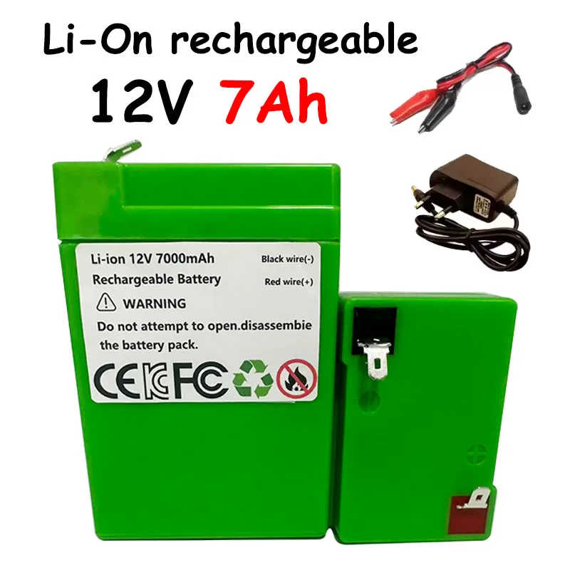 12V 7000mAh  Rechargeable Lithium Battery, Original, Substitute Lead-acid Battery for Toy Cars, LED Lighting, Outdoor Battery