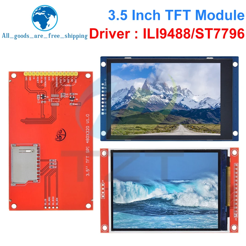 Imagem -02 - Módulo de Tela de Toque Lcd Display para Arduino Uno Mega2560 480x320 St7796u Ili9488 35