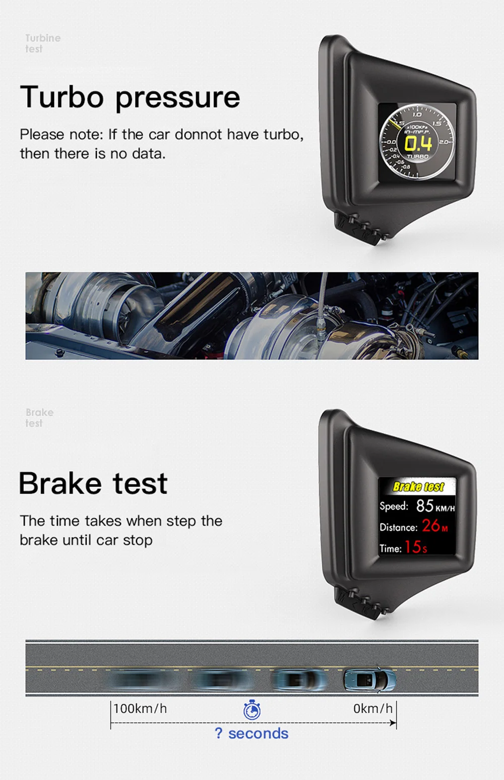 OBD2+GPS HUD P8 Speedometer On-board Computer Head Up Display Car Tachometer RPM Turbo BOOST Oil Pressure RPM Water Temp