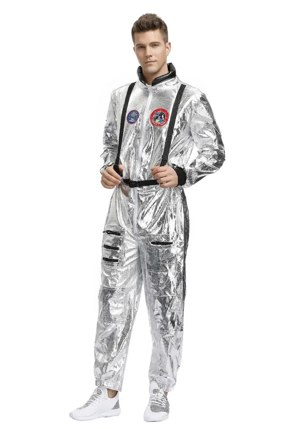 New Arrival Adult Astronaut Space Jumpsuit Halloween Cosplay Party Pilots Couple Costume