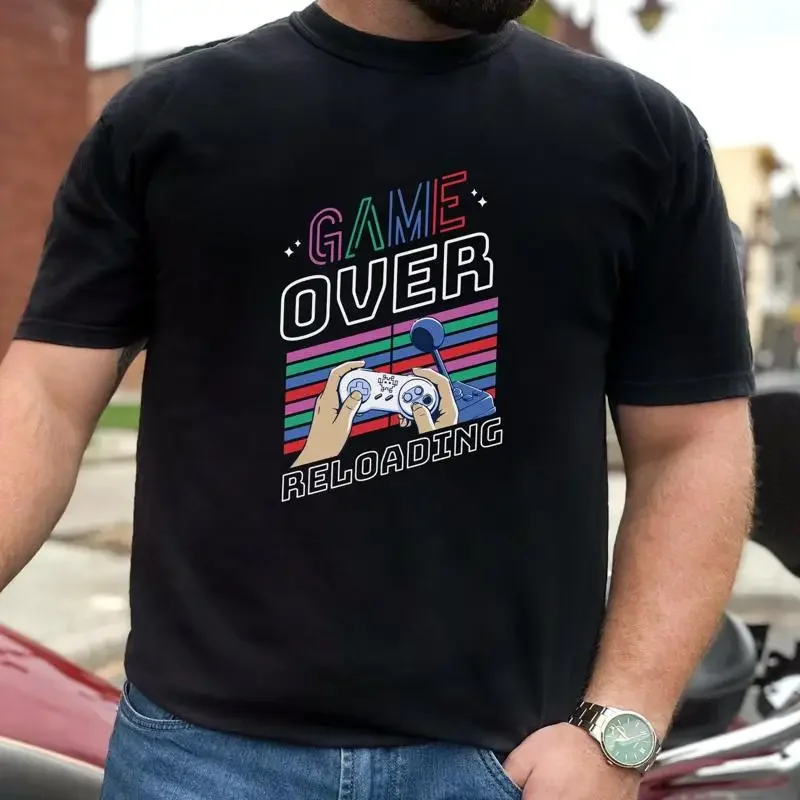 17 Retro Game Over T Shirt Classic Video Gamer Vintage Gaming