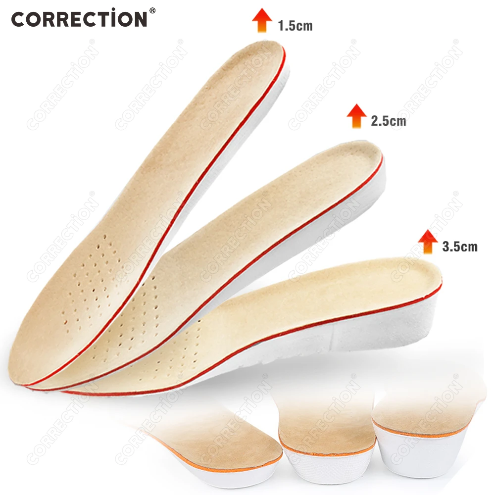 

Стельки для увеличения роста, противоскользящие стельки с шаблоном, подъемные стельки 1,5/2,5/3,5 см, вставки для обуви, спортивные дышащие, впитывающие пот, дезодорант, подошва