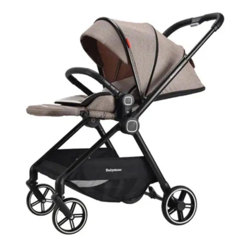 

Baby Stroller High Landscape Reversible Seat Lightweight Foldable Newborn Carriage Umbrella Travel System 4 Wheel