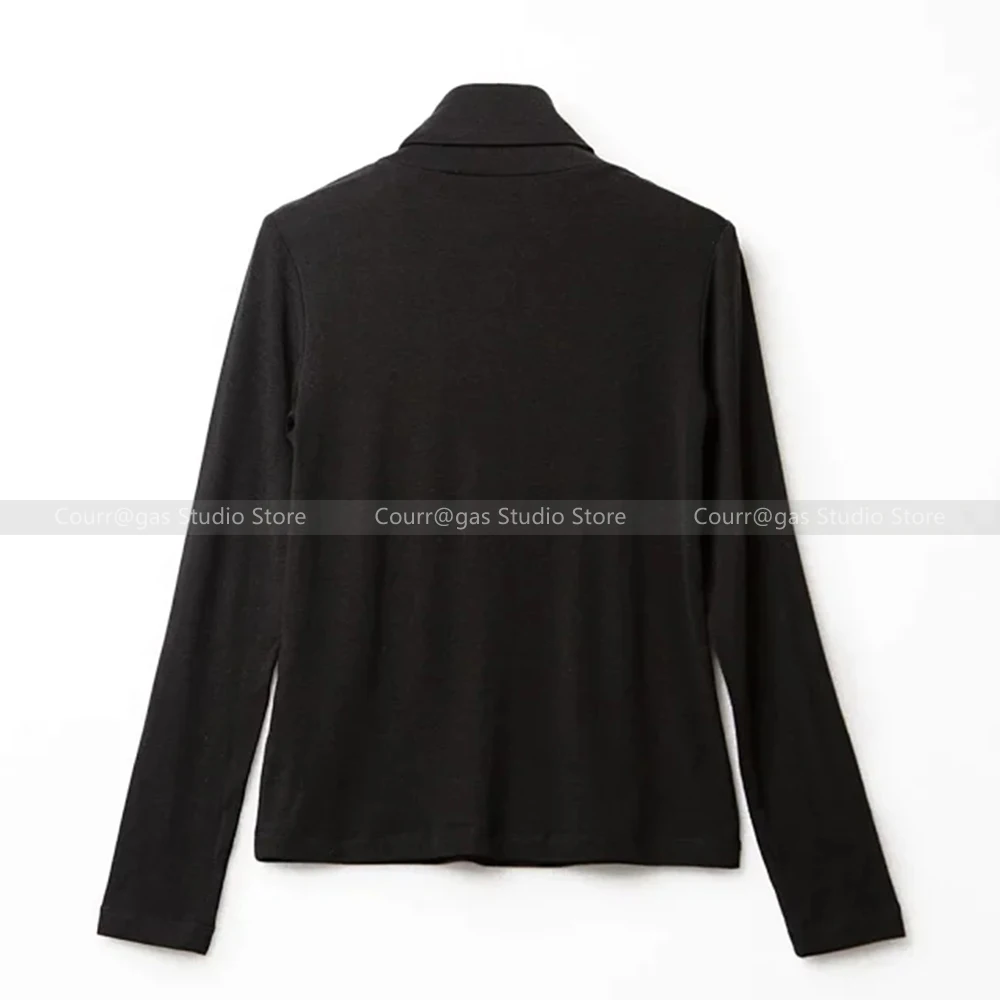 High neck jumper women 24 autumn and winter soft loose thin Slim inner wool knitted bottoming tops