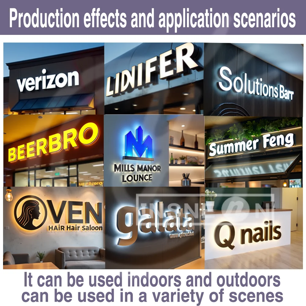 看板事業広告ロゴLED照明付きカスタムサインネオンアクリルライトサインボード文字壁文字装飾ホーム