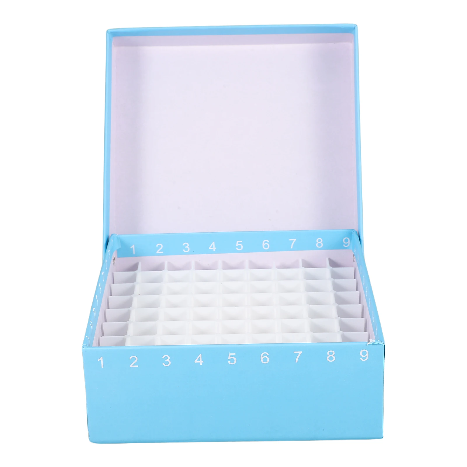 

Freezer Box 81 Grid Paper Storage Containers with Integrated Lid for Lab Samples Vial Rack Freeze Box Cardboard Tube
