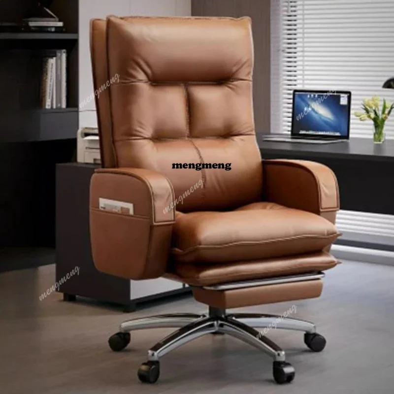 K182Fancy Leather Executive Office Chair Back Support Design Home Ergonomic Chair Chaise Gaming Fauteuil Bureau Office Furniture