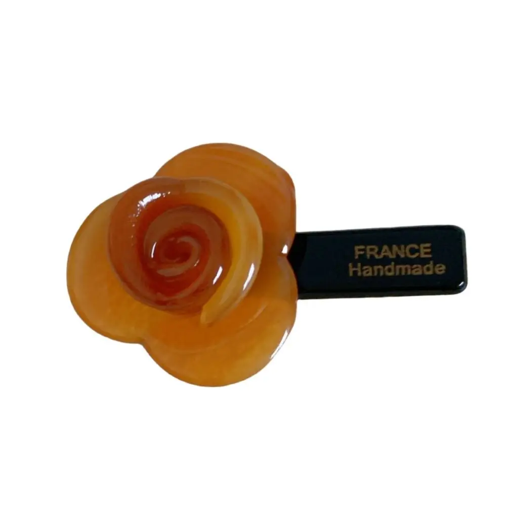 Colorful Rose Flower Hair Clip Korean Style Side Clip Acetic Acid Hair Clip Hair Accessories Hairpin Rose Flower Duckbill Clip