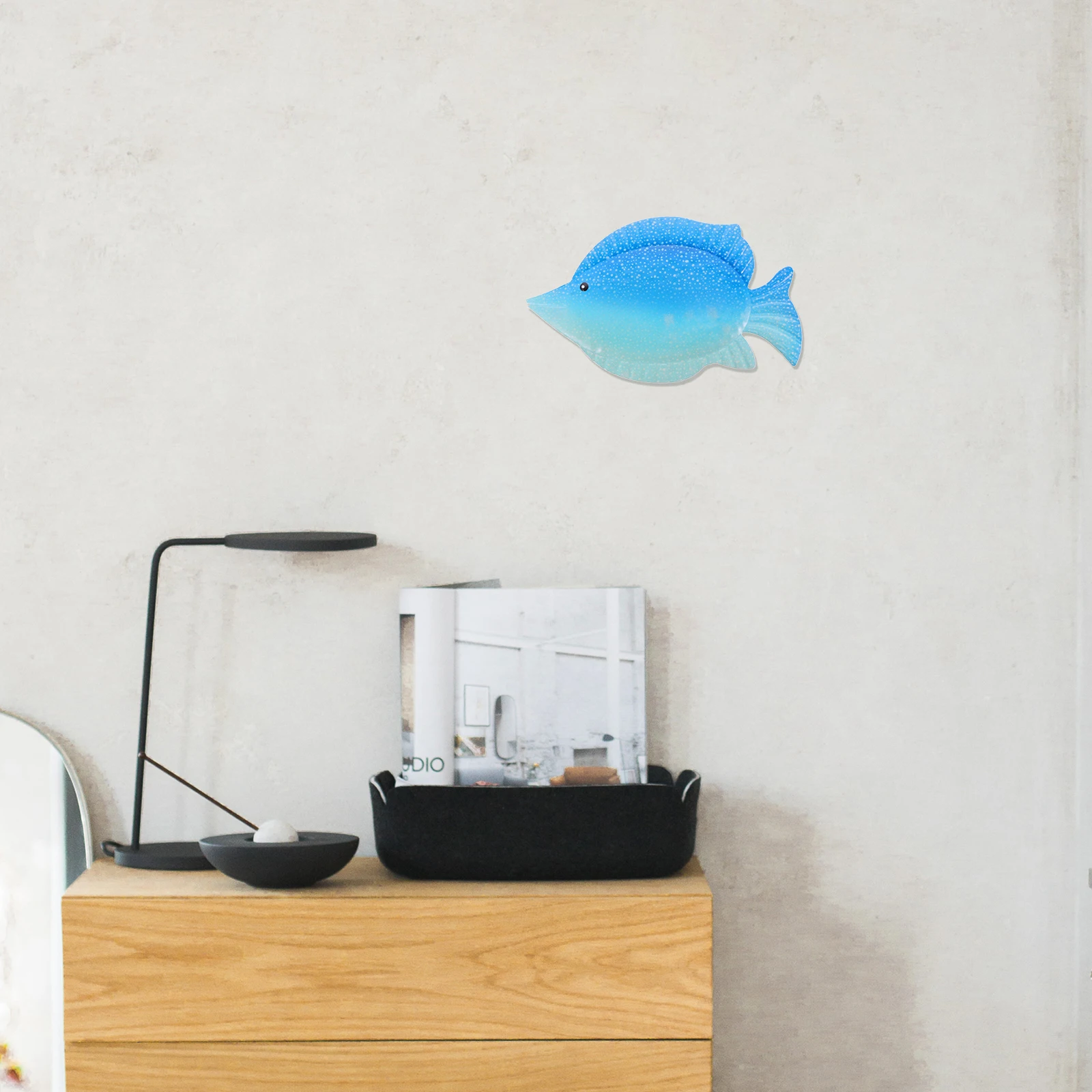 

Creative Iron Decor Wall Art Metal Pendant for Home Bedroom Living Room Decorative Fish Piece Retro Seaside Crafts Iron Fish