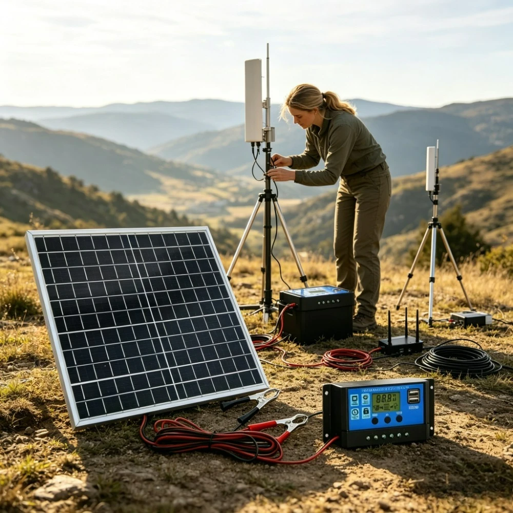 12W Portable Solar Panel Kit Monocrystalline Aluminum Frame Include PWM 12V Solar Charge Controller for Camping RV Hiking Yacht
