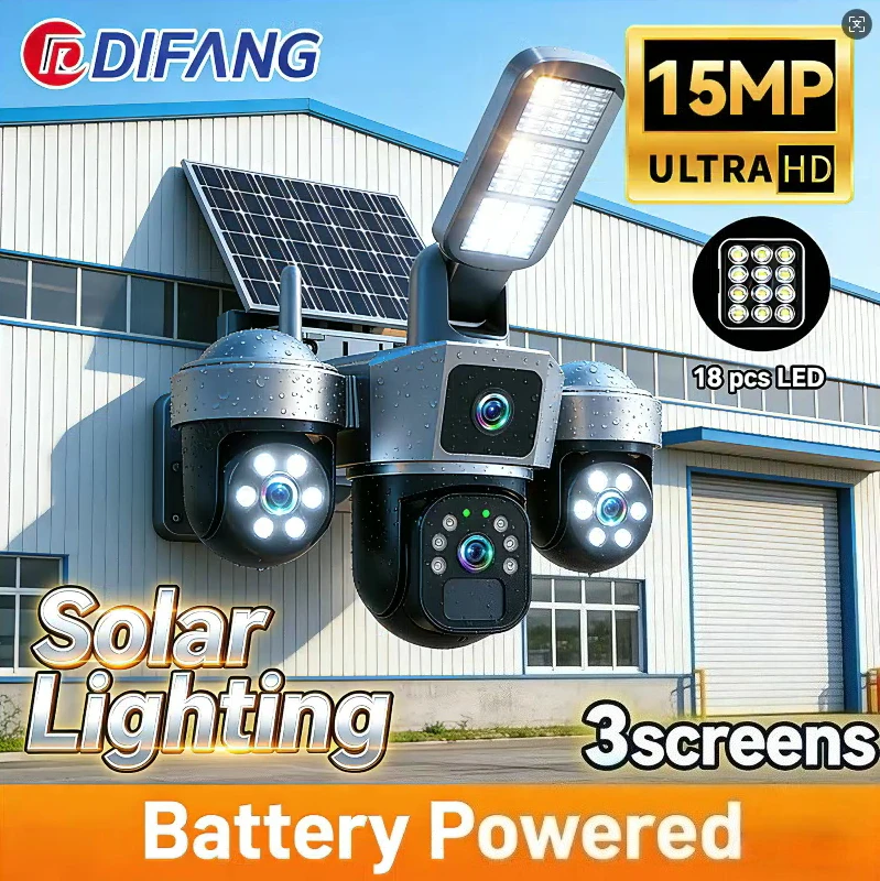 

Беспроводная уличная Wi-Fi PTZ-камера на солнечной энергии с PIR-датчиком движения, сиреной и разрешением 2K, IP-камера видеонаблюдения на солнечной энергии с подсветкой