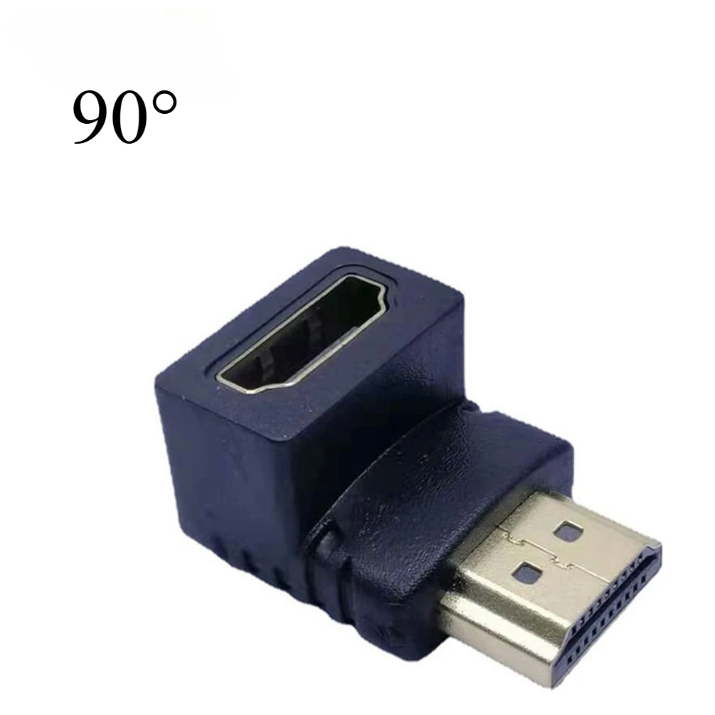 HDMI Adapter Male to Female 90 Degree Right Angle L-Type Connector for TV Monitor Projector PC Laptop Video Connection