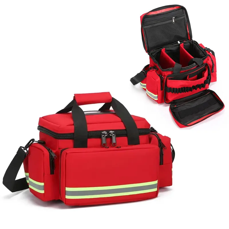 Emergency Survival First Aid Kit Fully Stocked EMT Shoulder Sling Pack Reflective Tactical Medical Rescue Kit Outdoor Travel