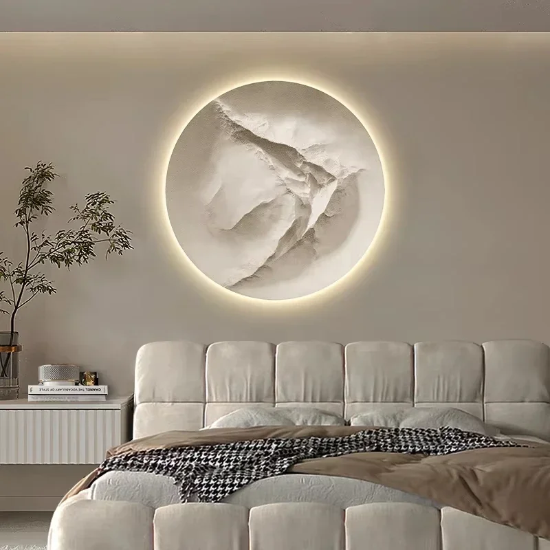 Modern Sandstone Living Room Interior Painting Led Wall Lamp Hallway Hanging Picture Room Bedside Dining Room Hanging Decoration