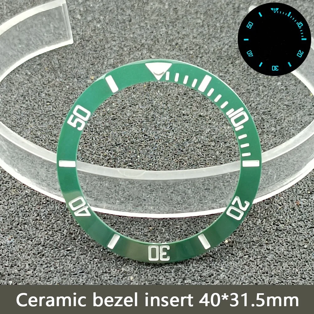 Наклонная Керамическая рамка 40 мм * 31,5 мм и вставка для часов для дайвинга, Сменные вставки для циферблата
